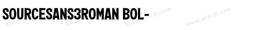 SourceSans3Roman Bol字体转换